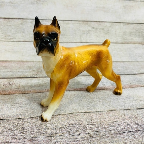 Norcrest Other - Vintage Norcrest Japan Porcelain Standing Male Boxer Dog Figurine